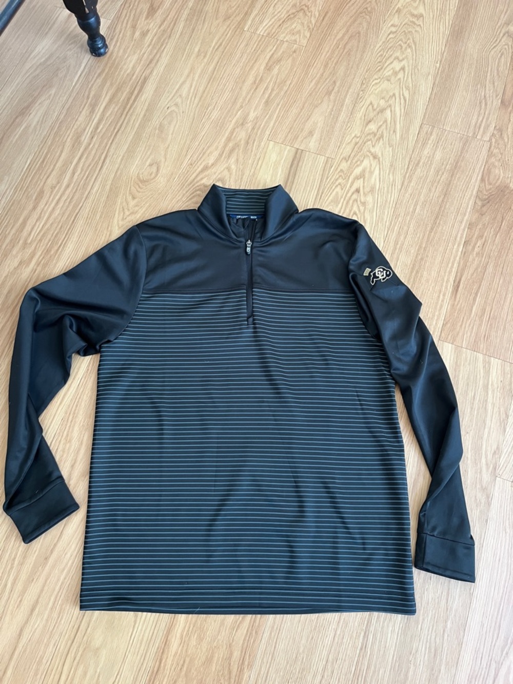 Cutter & Buck CU Buffs Traverse Recycled Smooth Stretch Stripe Quarter-Zip L